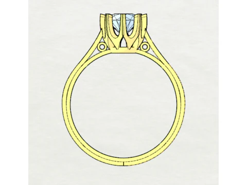 LADIES WEDDING RING 3D Model
