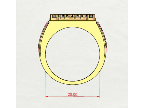 PREMIUM GENTS RING 3D Model