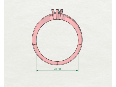 LADIES WEDDING RING 3Dモデル