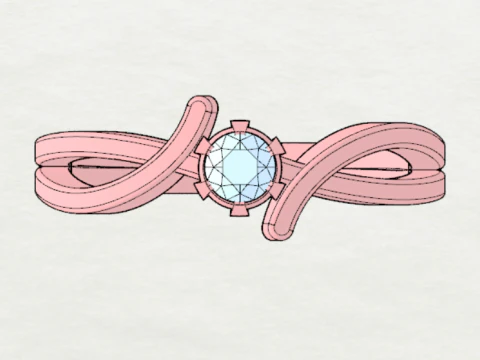 レディース結婚指輪 3Dモデル