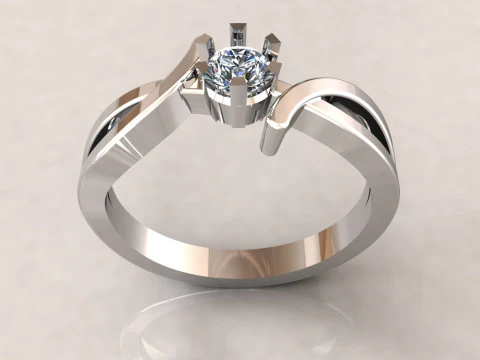 レディース結婚指輪 3Dモデル