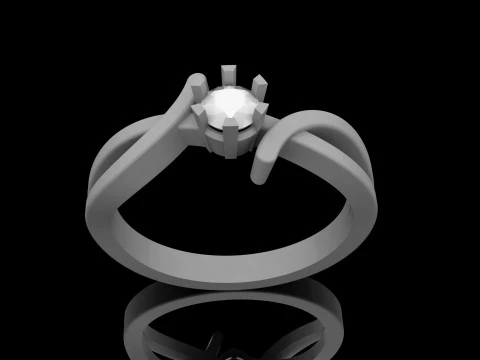 レディース結婚指輪 3Dモデル