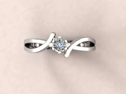 レディース結婚指輪 3Dモデル