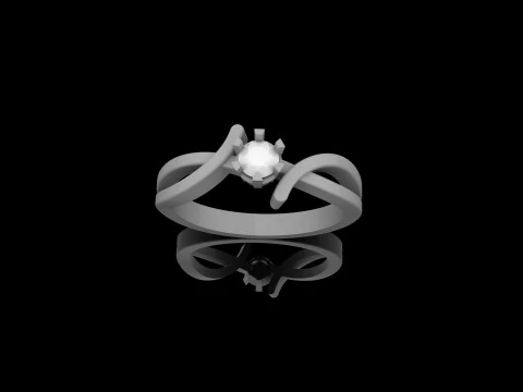 レディース結婚指輪 3Dモデル