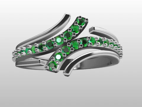 LADIES WEDDING RING 3D Model