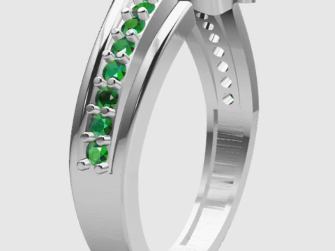 LADIES WEDDING RING 3D Model