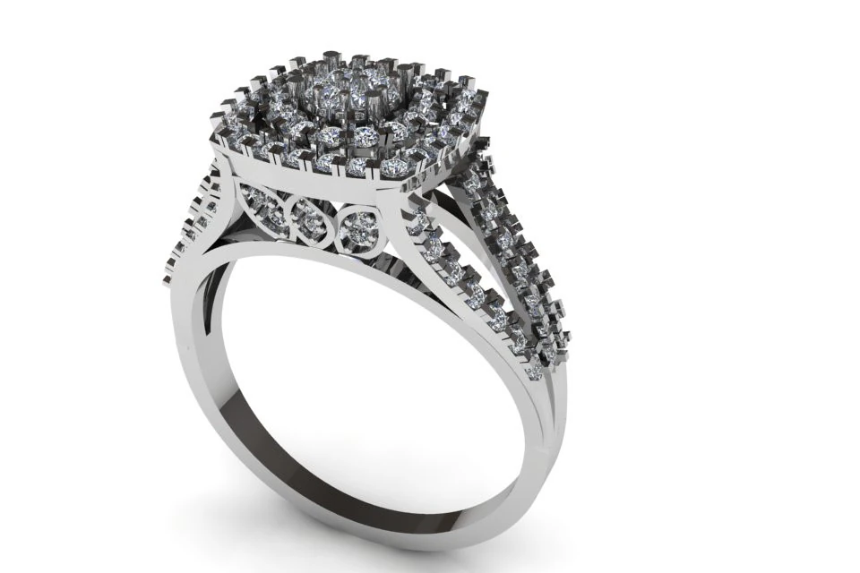Beautiful Ladies Ring 3D Model .c4d .max .obj .3ds .fbx .stl .blend