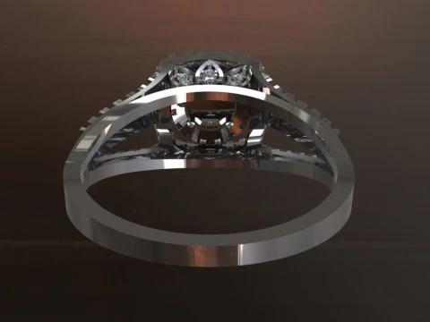 Beautiful Ladies Ring 3D Model