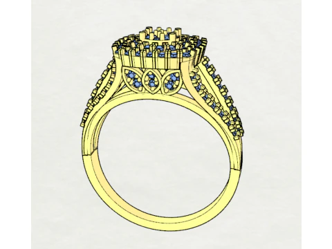 Beautiful Ladies Ring 3D Model
