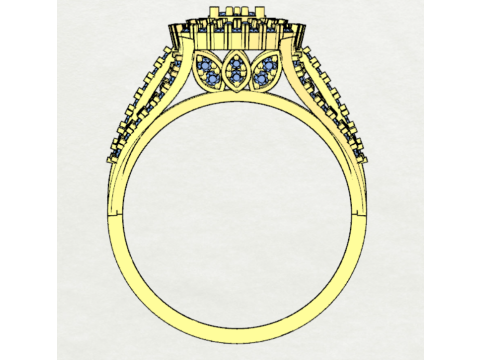 Beautiful Ladies Ring 3D 모델