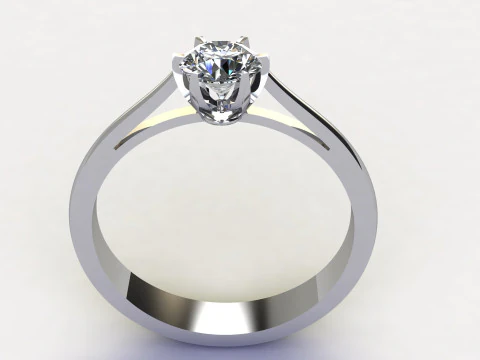 Bague diamant premium pour femme Modèle 3D