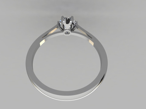 Ladies Premium Diamond Ring 3D 모델