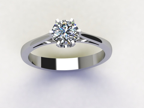 Ladies Premium Diamond Ring 3D 모델