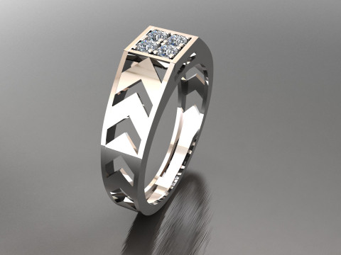 LADIES PREMIUM DIAMOND RING 3Dモデル