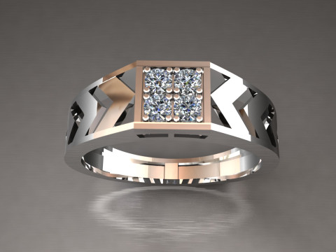 LADIES PREMIUM DIAMOND RING 3D Model