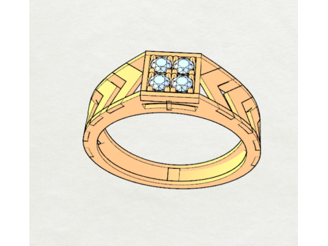 LADIES PREMIUM DIAMOND RING 3Dモデル