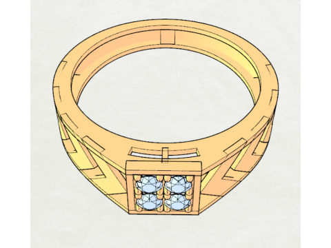 LADIES PREMIUM DIAMOND RING 3Dモデル