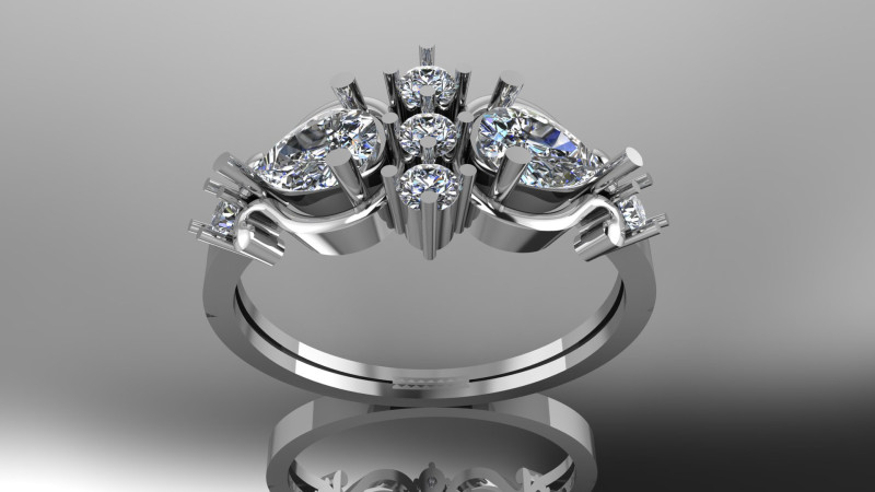 BEAUTIFUL DIAMOND RING 3D 模型 .c4d .max .obj .3ds .fbx .stl .blend