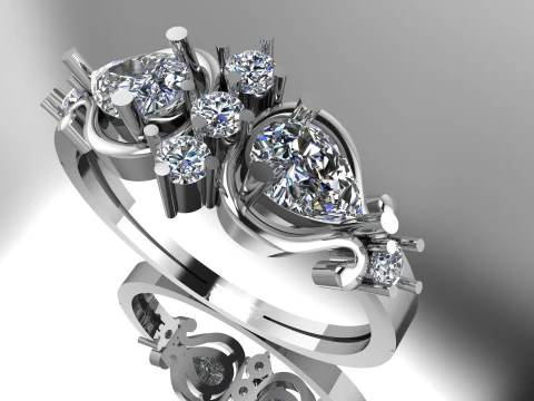 BEAUTIFUL DIAMOND RING 3D Model
