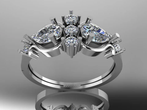 BEAUTIFUL DIAMOND RING 3D Model
