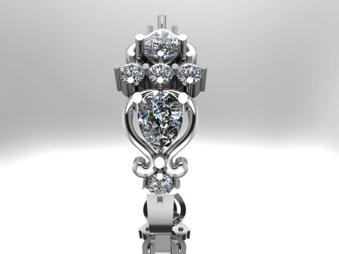 BEAUTIFUL DIAMOND RING 3D Model