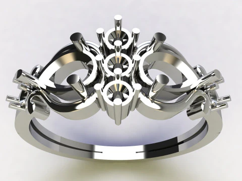 BEAUTIFUL DIAMOND RING 3D Model