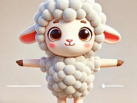 Cute Sheep 3D Model
