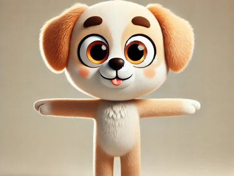 かわいい犬 3Dモデル