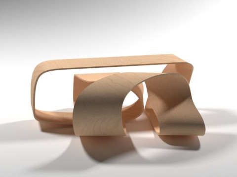 Organic coffee table 3Dモデル