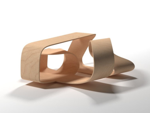 Organic coffee table 3D Model