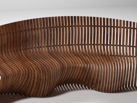 Organic bench Modelo 3D