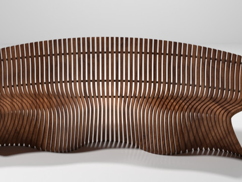 Organic bench Modelo 3D