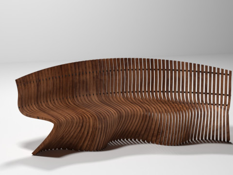 Organic bench Modelo 3D