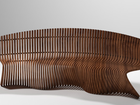 Organic bench Modelo 3D