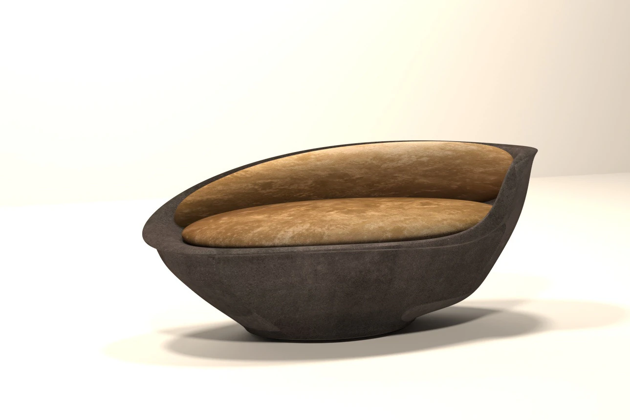 オーガニックソファ 3Dモデル .c4d .max .obj .3ds .fbx .stl .blend 