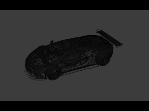Green Racing Car 3Dモデル