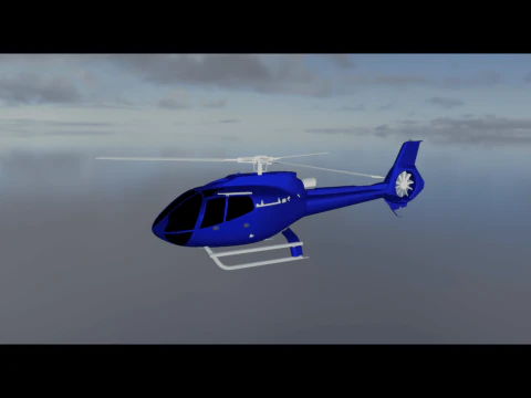 낮은 폴리 헬리콥터 3D 모델