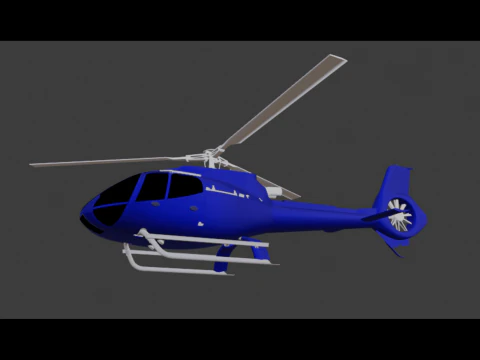 ローポリヘリコプター 3Dモデル
