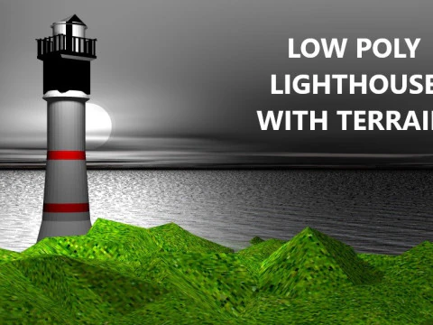 ローポリ灯台 3Dモデル