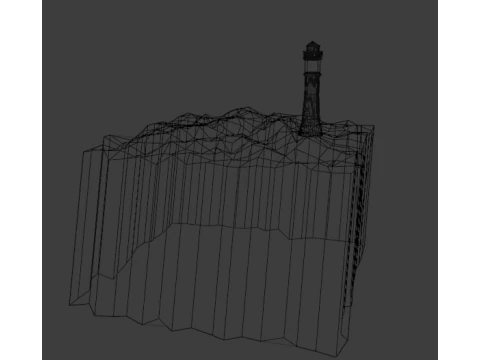 Faro a basso poli Modello 3D