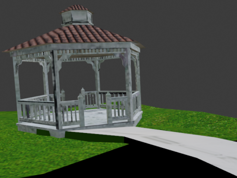 Low Poly Gazebo 3Dモデル