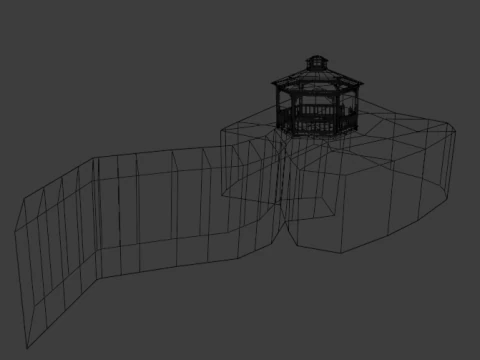 Low Poly Gazebo 3D Model