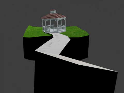 Low Poly Gazebo 3D Model