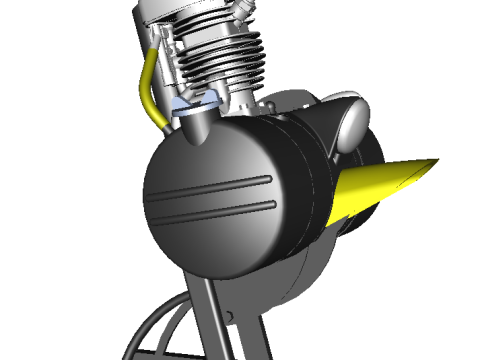 Solex engine model 14 3D-Druckmodell