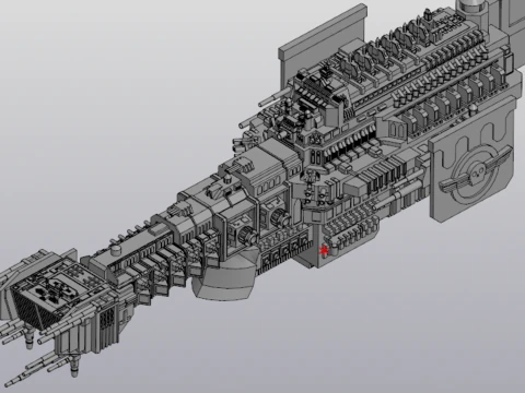 Veicolo corazzato da combattimento degli Space Marine wfkrfiuk 40000 Modello 3D