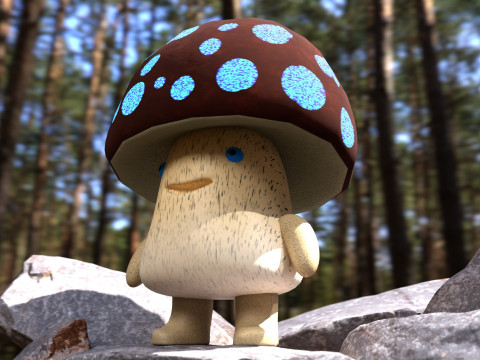 Cartoon mushroom 3D मॉडल