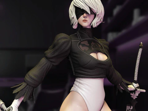 2B &ndash; Nier-Automaten 3D Druckmodell