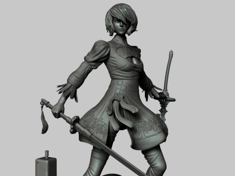 2B - Nier Automata 3D 打印模型