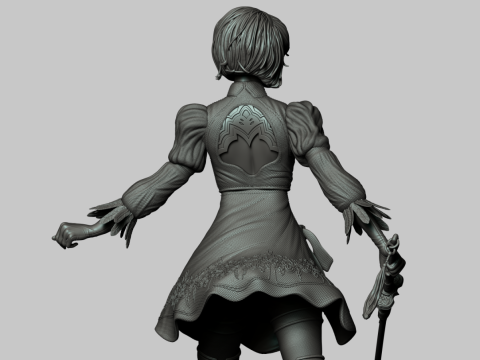 2B - Nier Automata 3D 打印模型