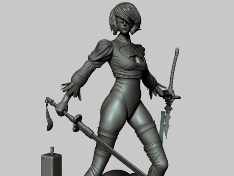 2B - Nier Automata 3D 打印模型